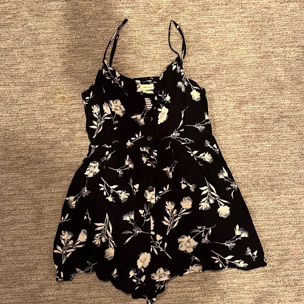 Black Floral Urban Outfitters Romper
